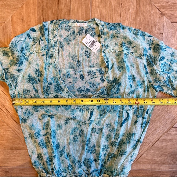 NEW with Tags!  Poupette St. Barth Ilona Mini Dress in  Aqua Grasse Sz. S - Picture 7 of 9